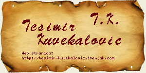 Tešimir Kuvekalović vizit kartica
